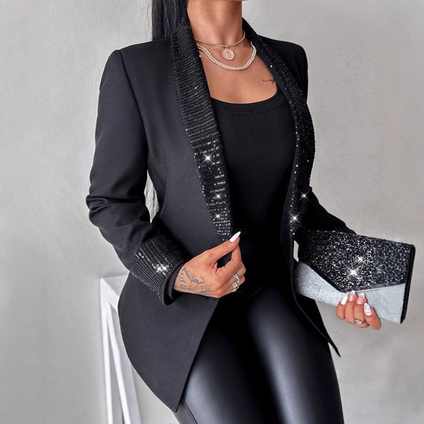 GlamSequin Chic Cross-Border Blazer Jacket - LauBelle