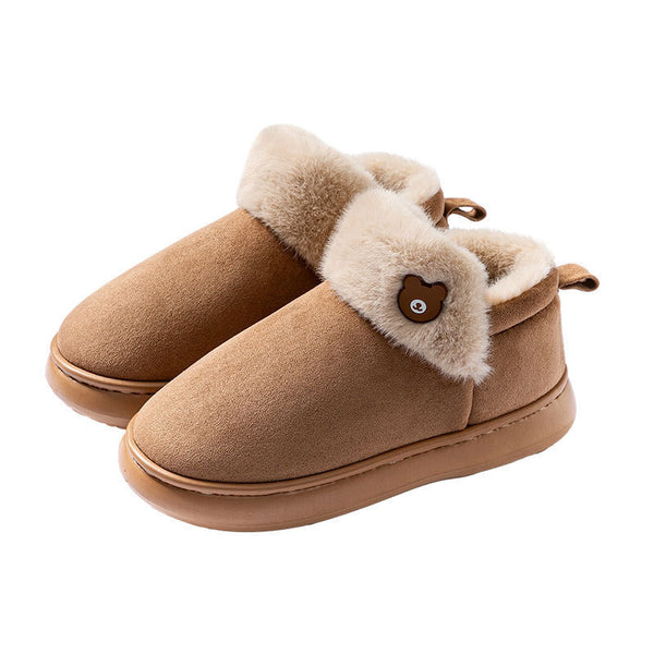 CozyVelvet Thick-Bottom Warm Woolen Slipper Set