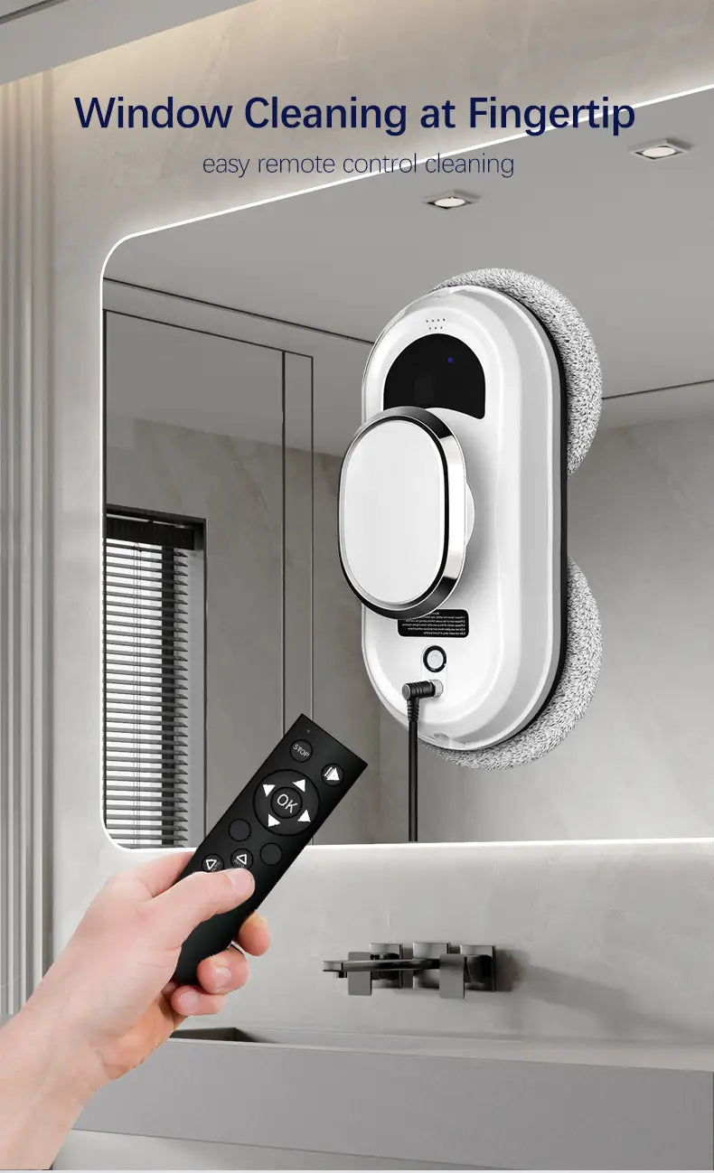 Window Cleaner Robot with 5600Pa Suction for Glass and Tiles