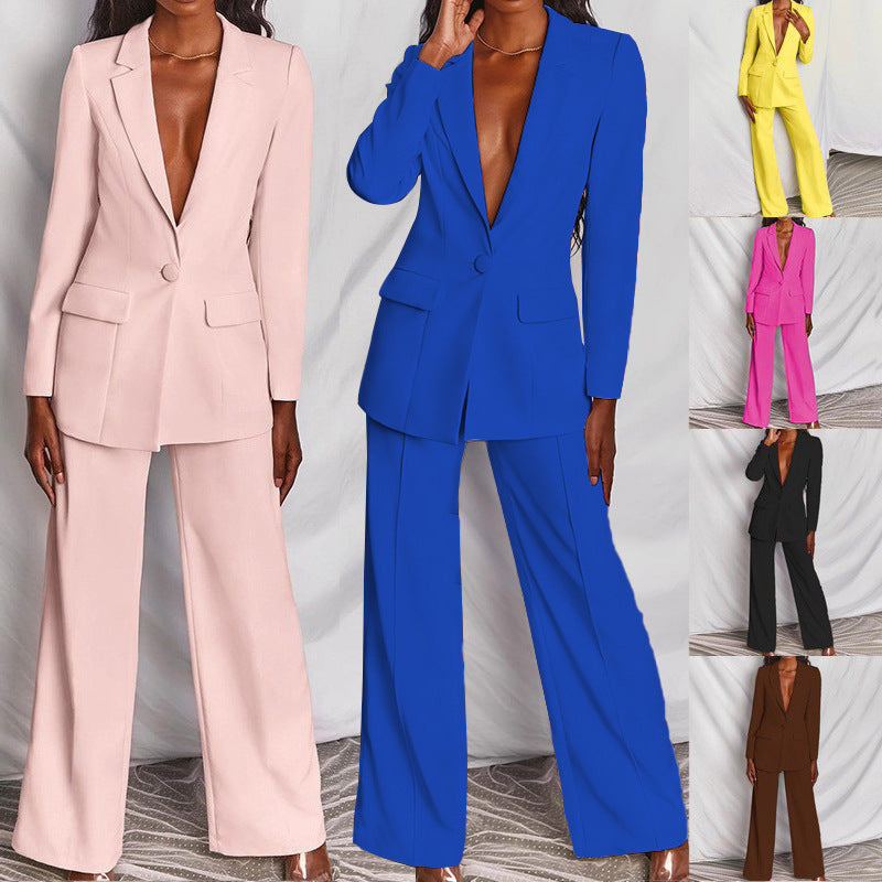 Elegance Duo: Spring Blazer & Pants Set for Women - LauBelle Brand