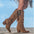 Frosted high-tube fringed women's boots - LauBelle