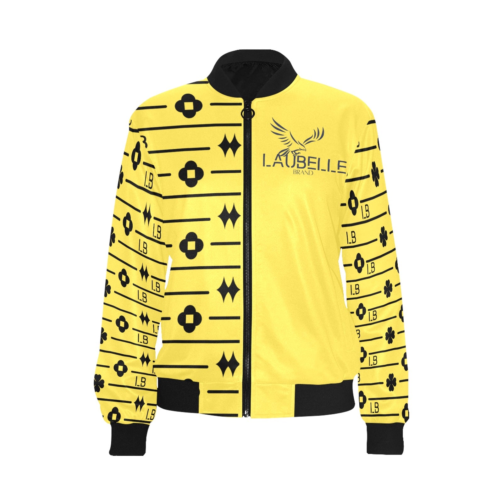 Women's All Over Print Bomber Jacket(Model H36) - LauBelle Brand