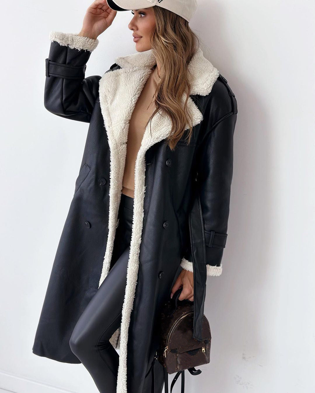 Chic Belted Double-Breasted Winter Trench Coat Women - LauBelle