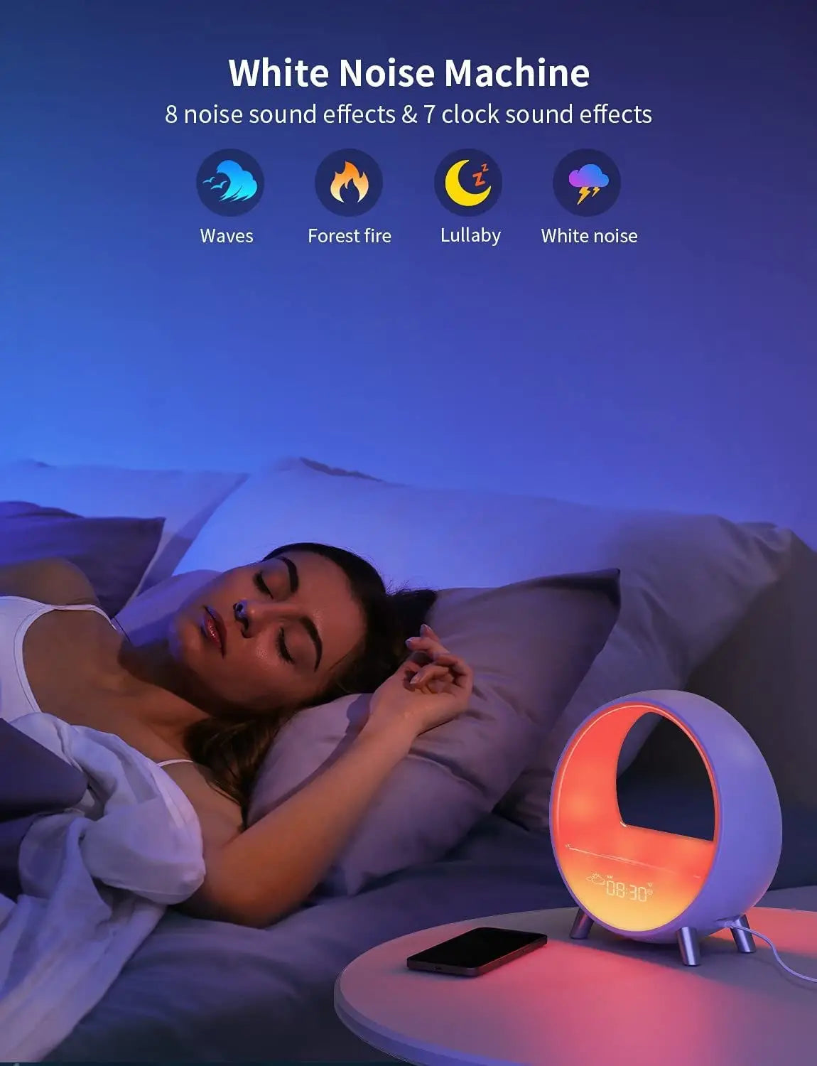 Customizable Sleep and Wake Up Light with App Control
