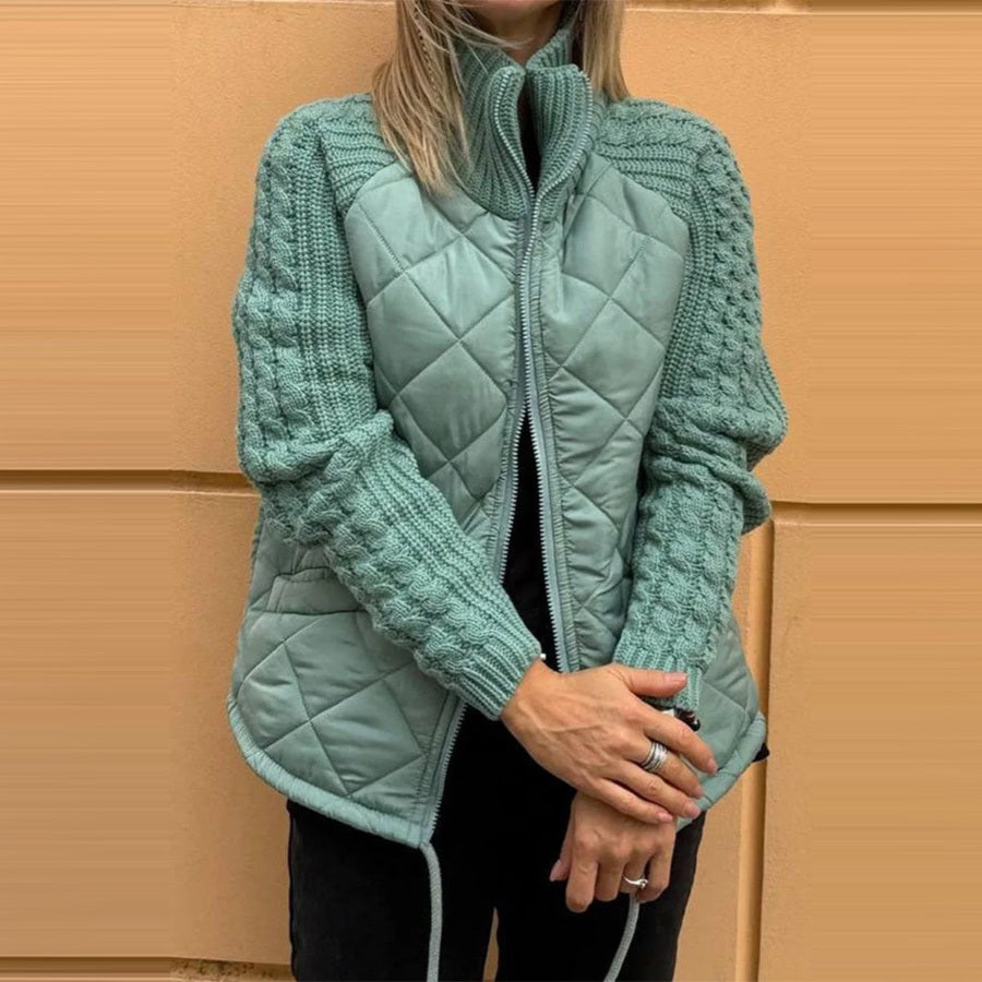 Arctic Chic: Knitted Stitch Warmth Jacket for Women - LauBelle Brand