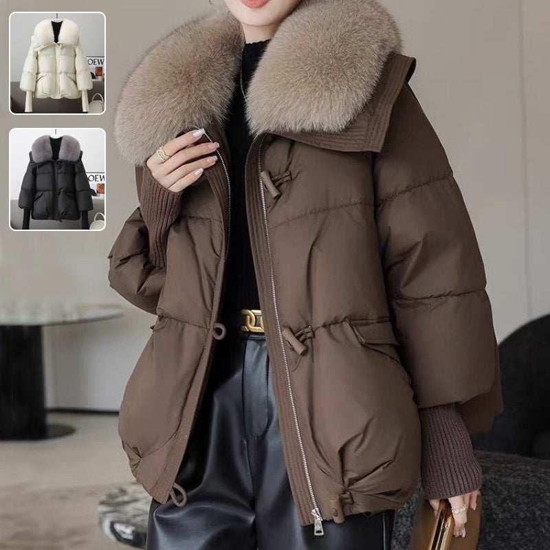 CozyFluff Women's Short Fur Collar Jacket - LauBelle Brand