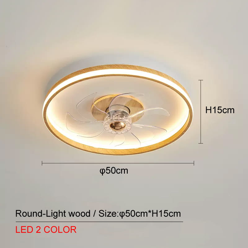 LED Ceiling Fan Lamp with Plastic Blades for Multiple Rooms 64W 220V