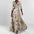 VoguePrint Slim V-Neck Half-Sleeve Waist Dress - LauBelle Brand