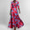 VoguePrint Slim V-Neck Half-Sleeve Waist Dress - LauBelle Brand