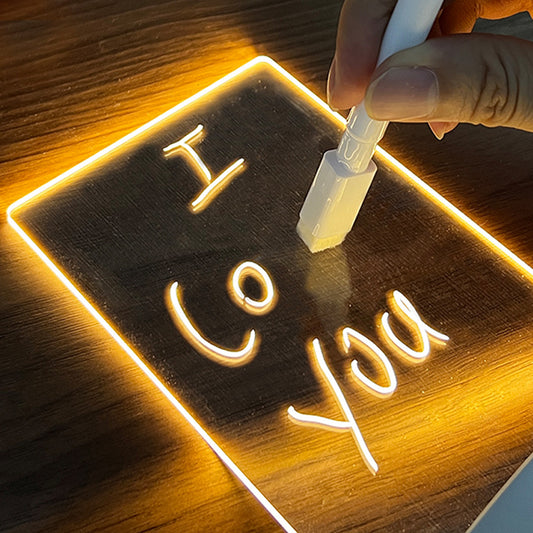 Creative Note Board Creative Led Night Light USB Message Board Holiday Light With Pen Gift For Children Girlfriend Decoration Night Lamp - LauBelle