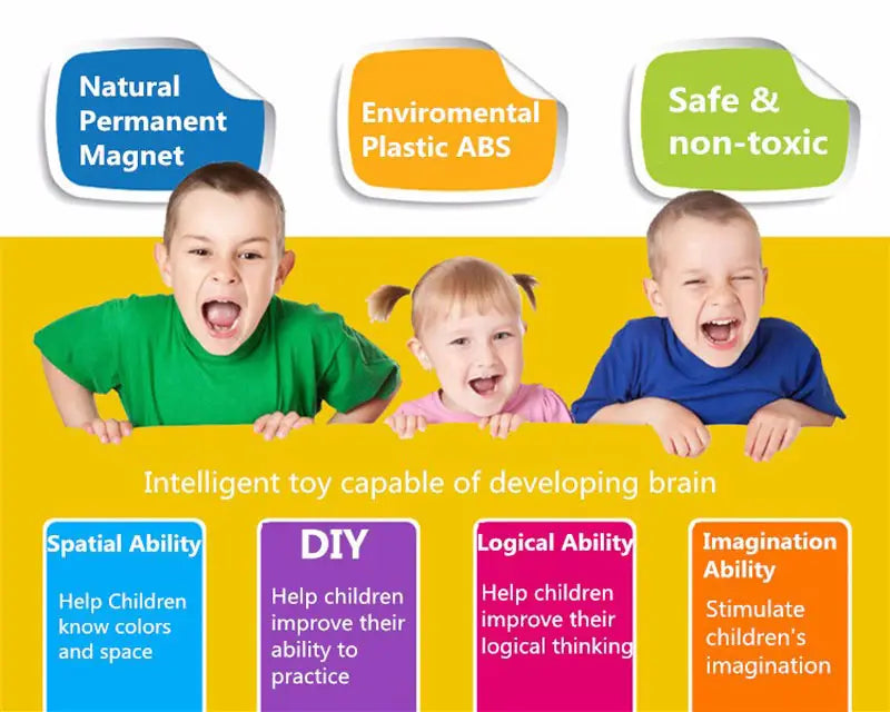 ABS Magnetic Building Blocks Small Particle Educational Toy
