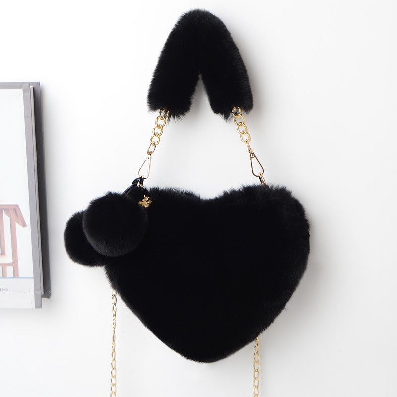 Plush Love Heart Handbag – Valentine’s Day Purse - LauBelle Brand