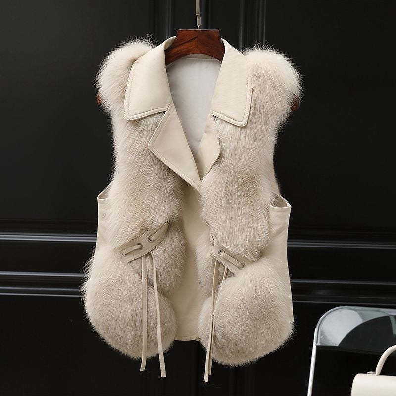 Elegant Patchwork Faux Fur Vest - Autumn/Winter - LauBelle Brand