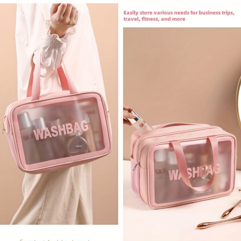Matte Double Layered Washing and Stimulating Bag Set Large and Medium