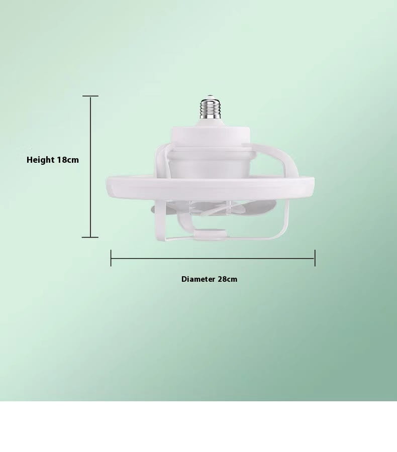 Colorful Dimmable Ceiling Fan Lamp with Adjustable Hanging Rope