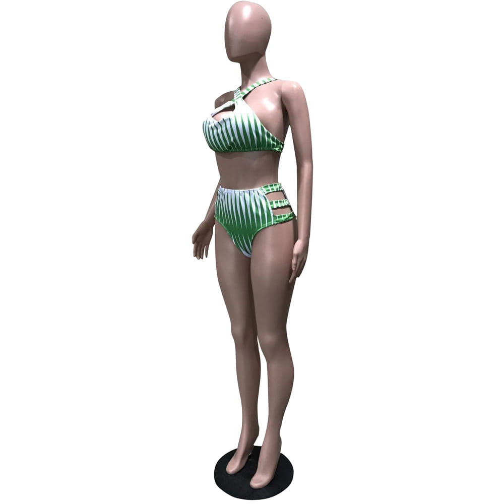 Digital Print Bikini Swimsuit Three Piece