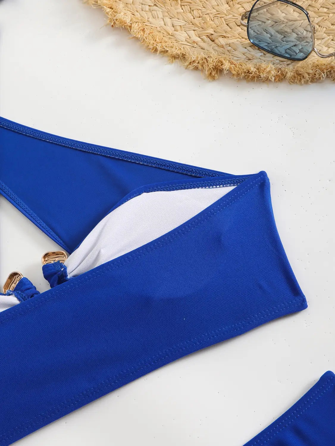New Solid Color Sexy High Waist Tube Top Split Bikini