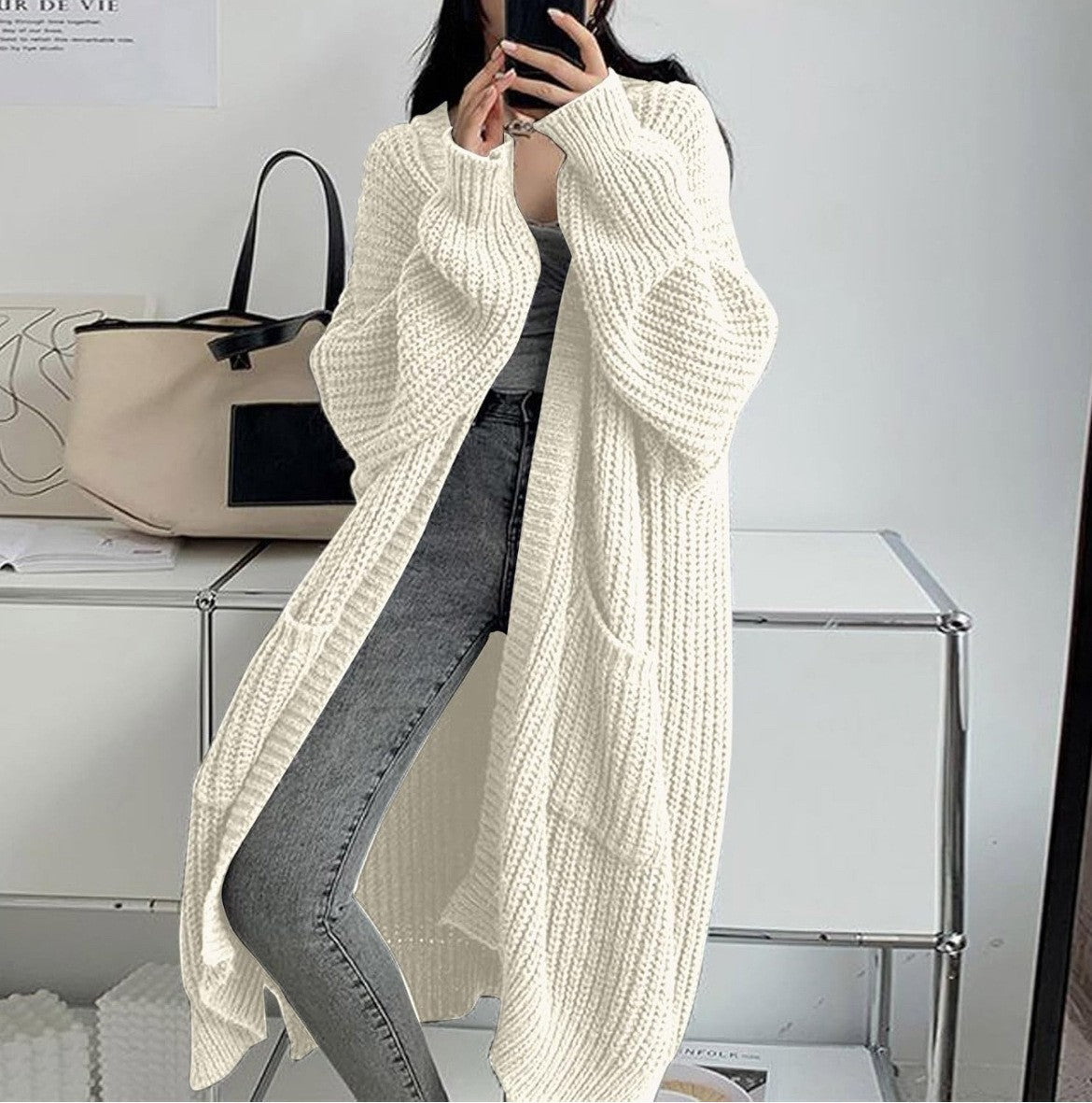 KnitOver Loose Sleeve Women's Cardigan - LauBelle Brand