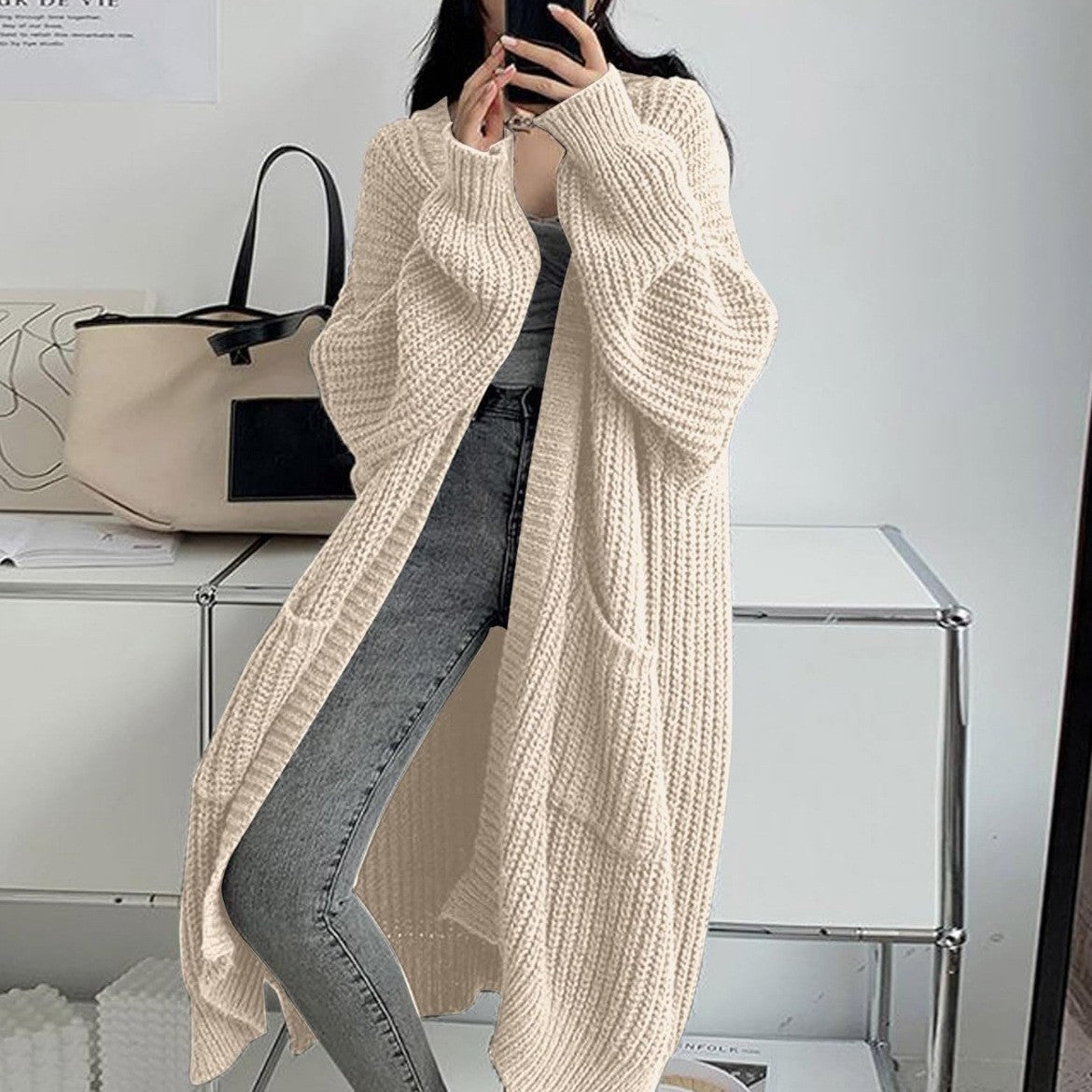 KnitOver Loose Sleeve Women's Cardigan - LauBelle Brand
