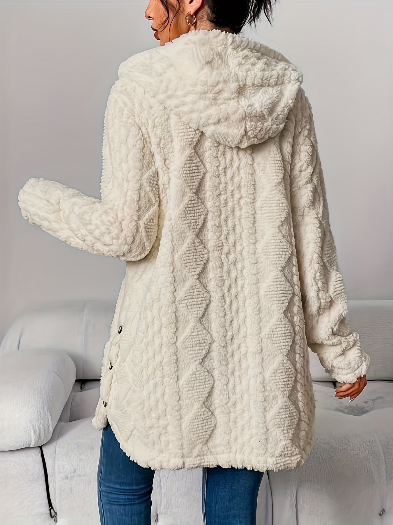 Frosty Chic Women’s Long Hooded Cardigan Coat - LauBelle Brand