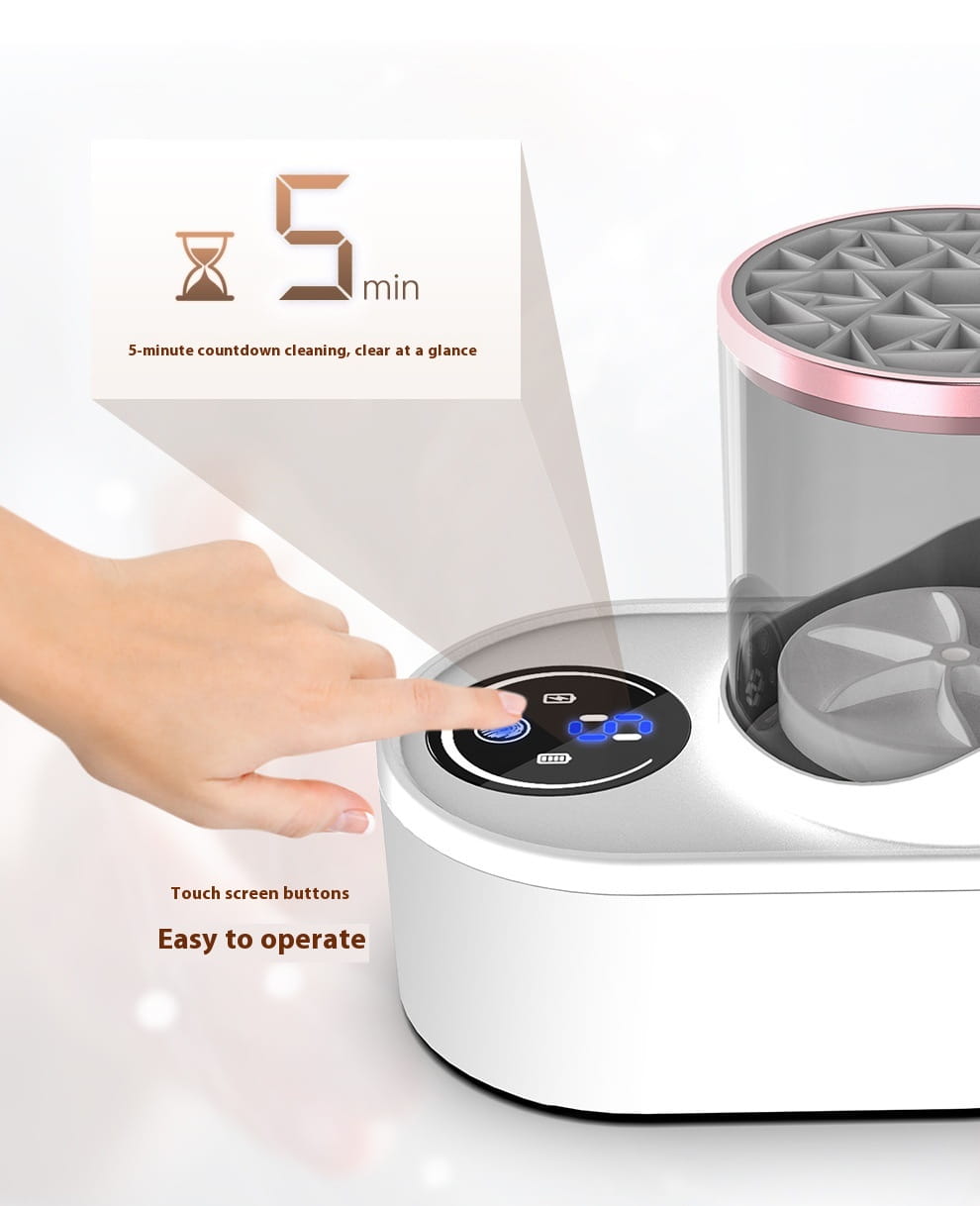 Makeup Brush Cleaning Station with Drying and Disinfecting Chamber