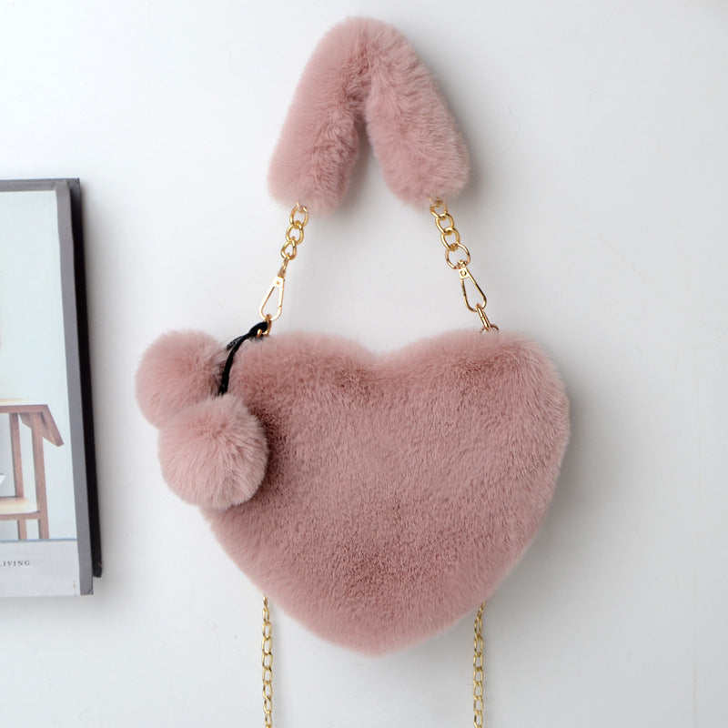 Plush Love Heart Handbag – Valentine’s Day Purse - LauBelle Brand
