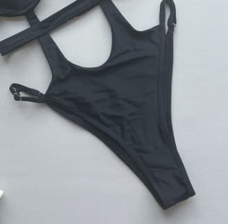 Einteiliger Badeanzug in reiner Farbe für Damen