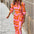 Chic Print Belted Slim Shirt Dress—3/4 Sleeve Lapel - LauBelle Brand
