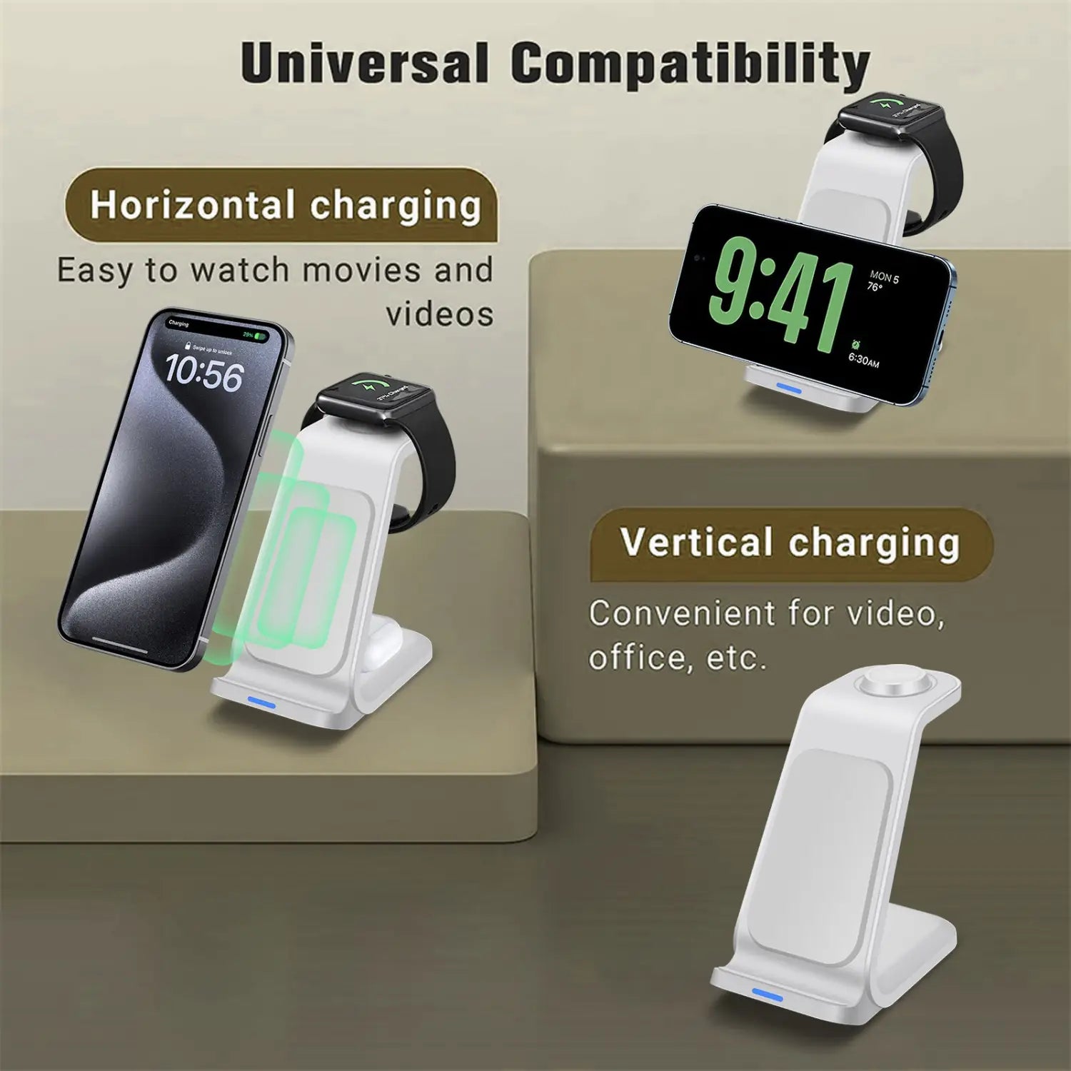 Three In One Wireless Charger Bracket Base for Multiple Devices