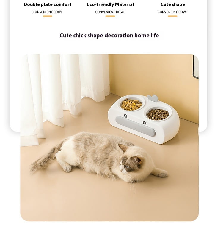 Big Mouth Duck Double Bowls for Cats in Multiple Colors and Materials