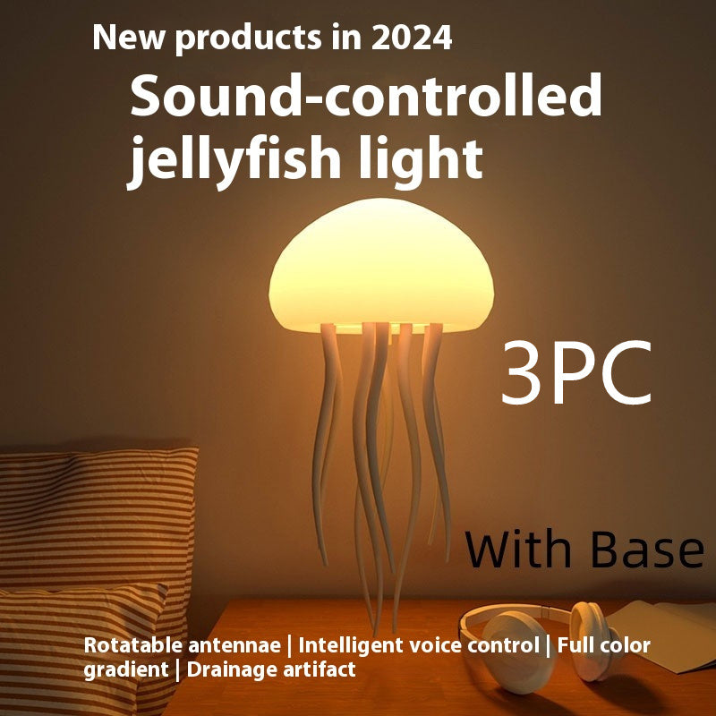 Jellyfish Mood Lamp LED Jellyfish Night Light Portable Jellyfish Lamp Jellyfish Decorations Smart Table Lamp For Bedside Desk - LauBelle