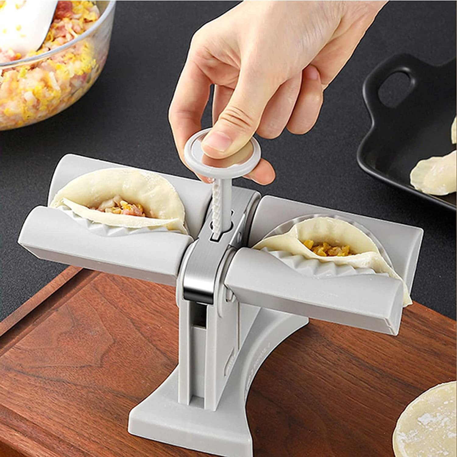Dumpling DuoPress: Double Head Mold & Noodle Maker - LauBelle Brand