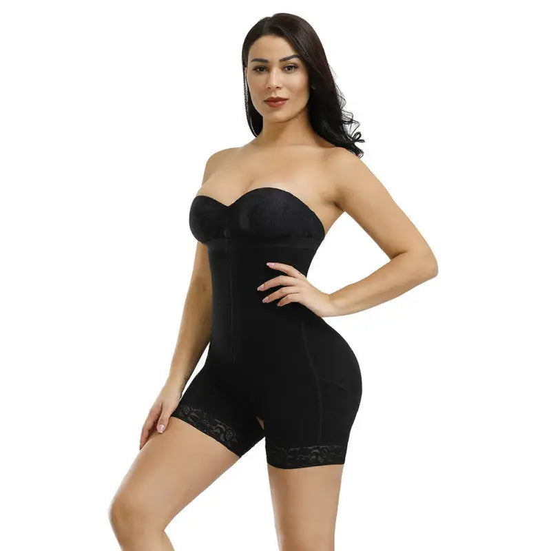 Abdomen And Hips Tight-Fitting Underwear Shapewear - Black / S