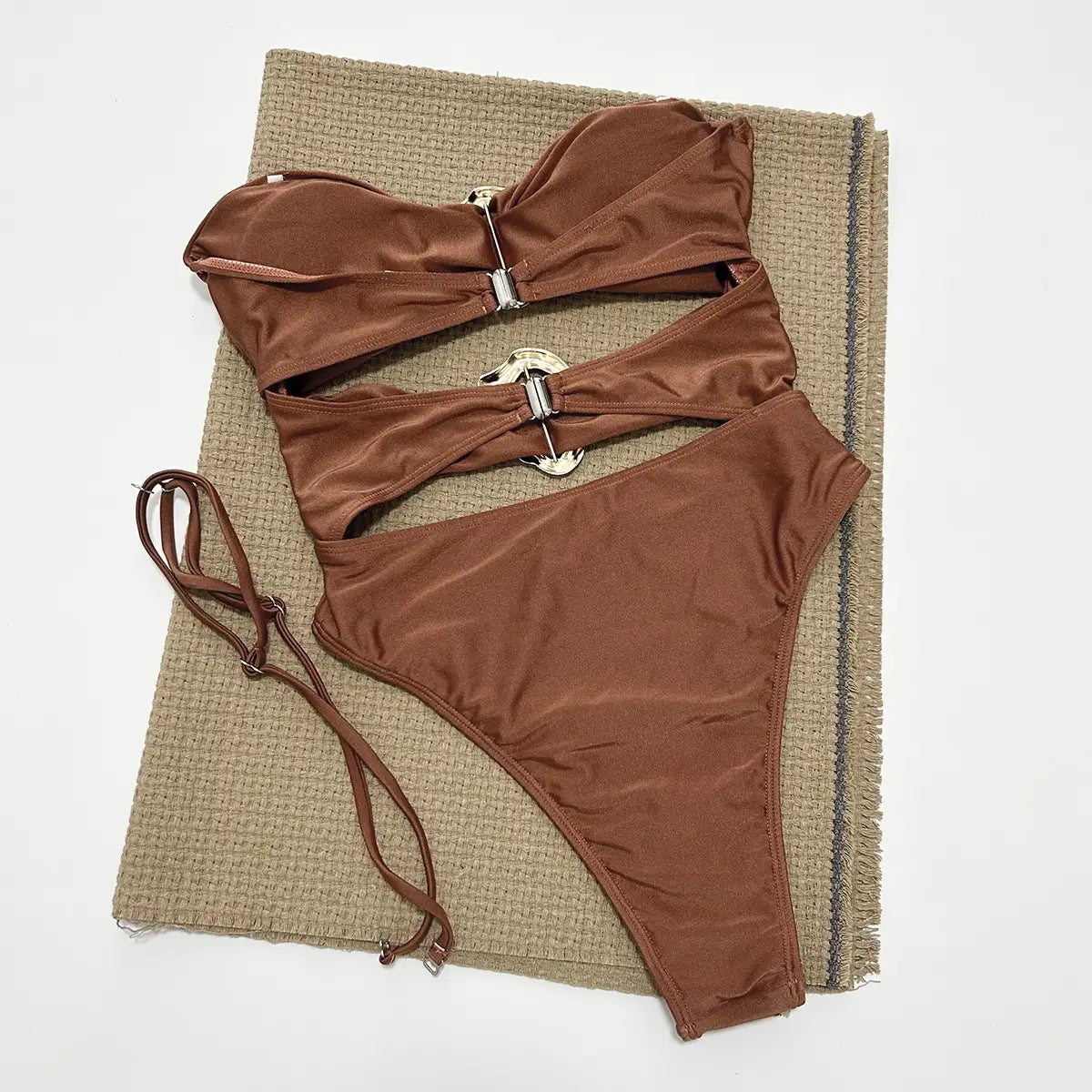 One-piece Swimsuit Sexy Bikini Women’s Solid Color