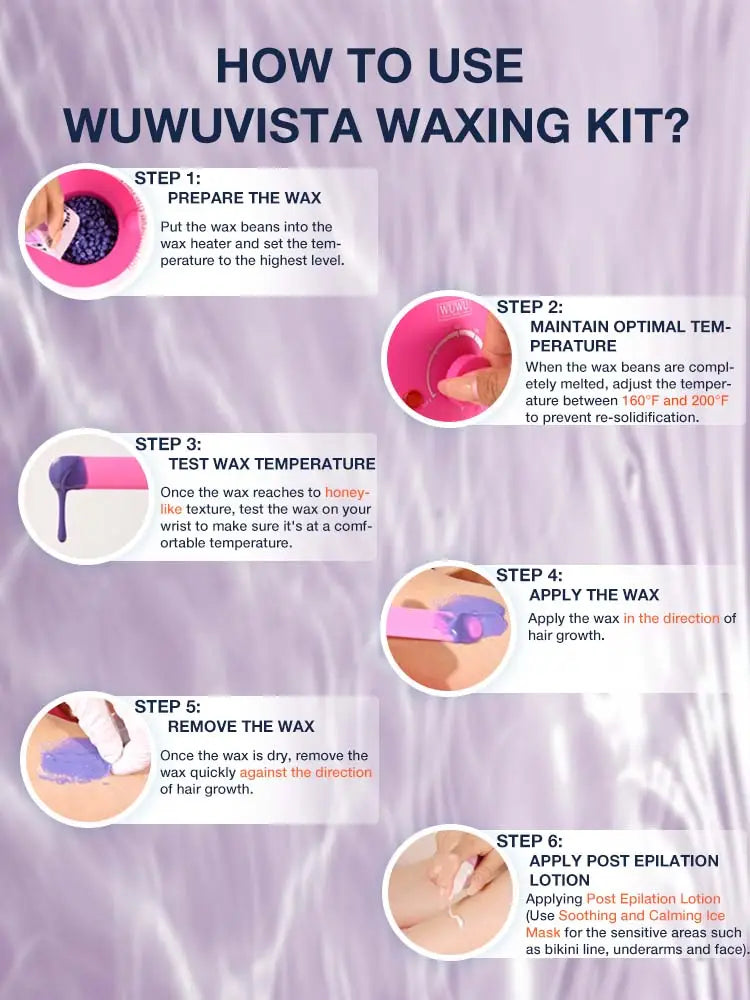 WUWUVISTA Gentle Home Waxing Kit for Effective Hair Removal