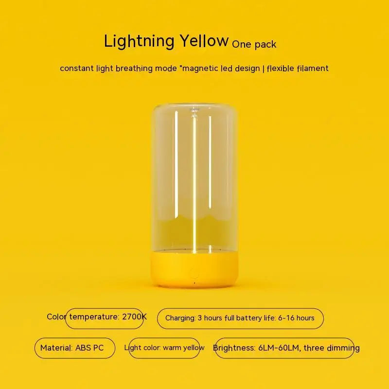 Adjustable Dual Mode Touch Control Night Light Yellow / USB