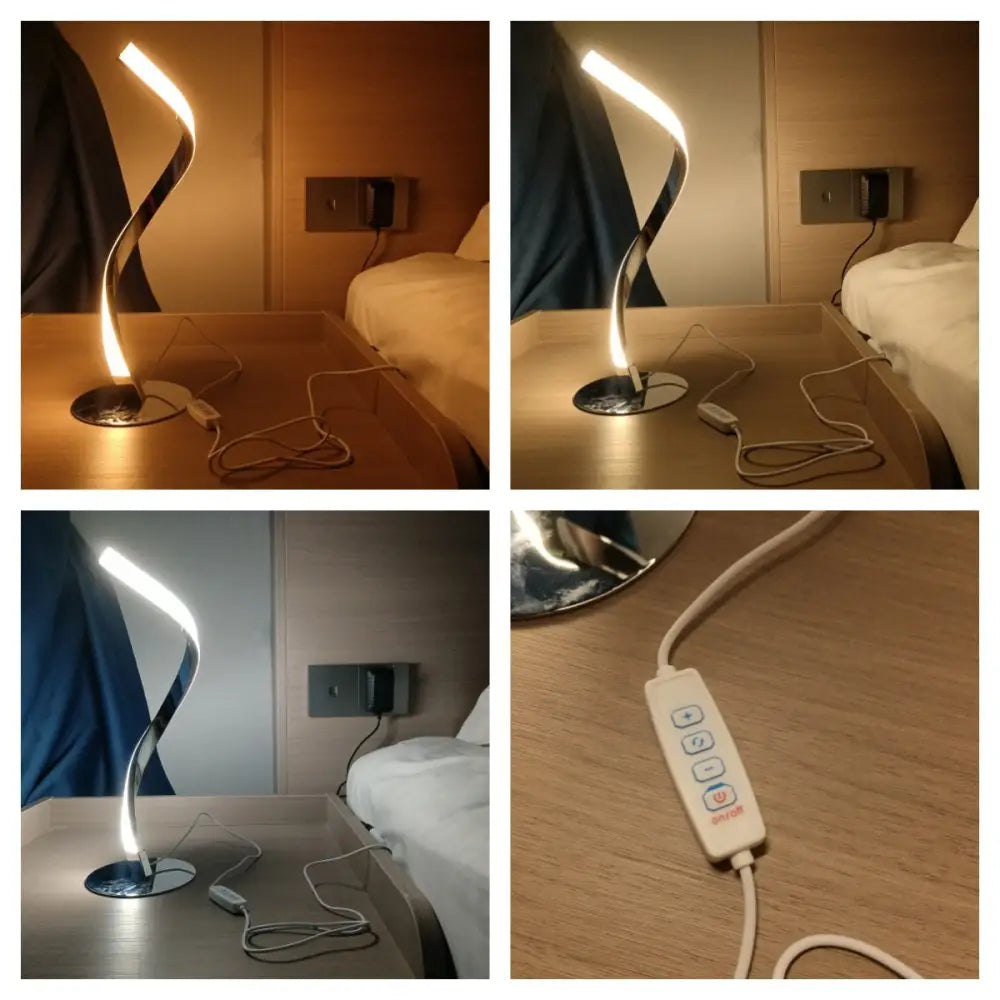 Adjustable LED Table Lamp with Multiple Lighting Modes and Aluminum Body