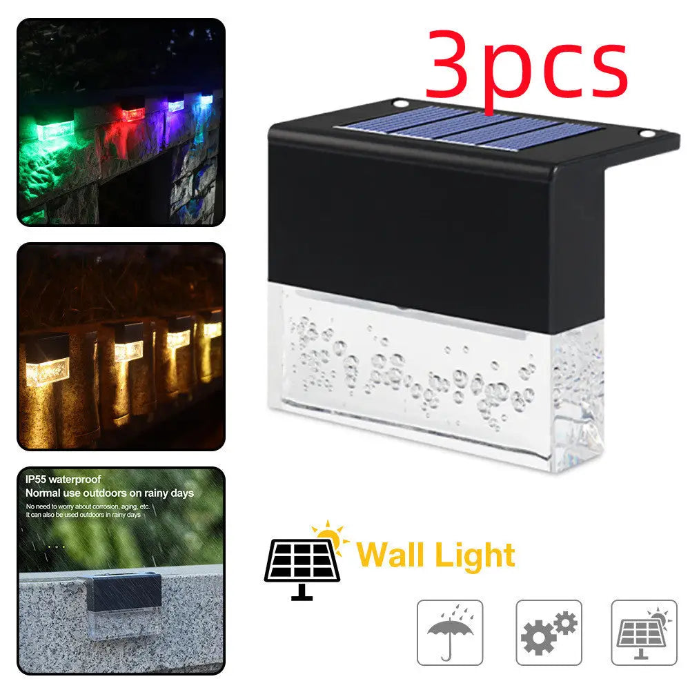 Amber Crystal Solar Garden Light with Warm White and RGB Modes