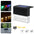 Amber Crystal Solar Garden Light with Warm White and RGB Modes Black