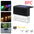 Amber Crystal Solar Garden Light with Warm White and RGB Modes Black 8PC