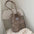 Animal Print Nylon Casual Handbag with Outer and Sandwich Pockets - Leopard Print / Without Accessories