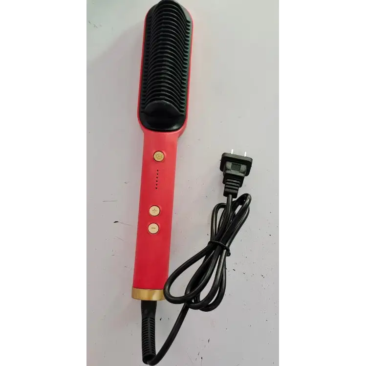 Anti Scald Hair Straightening Comb with Intelligent Temperature Control Red / EU / With box