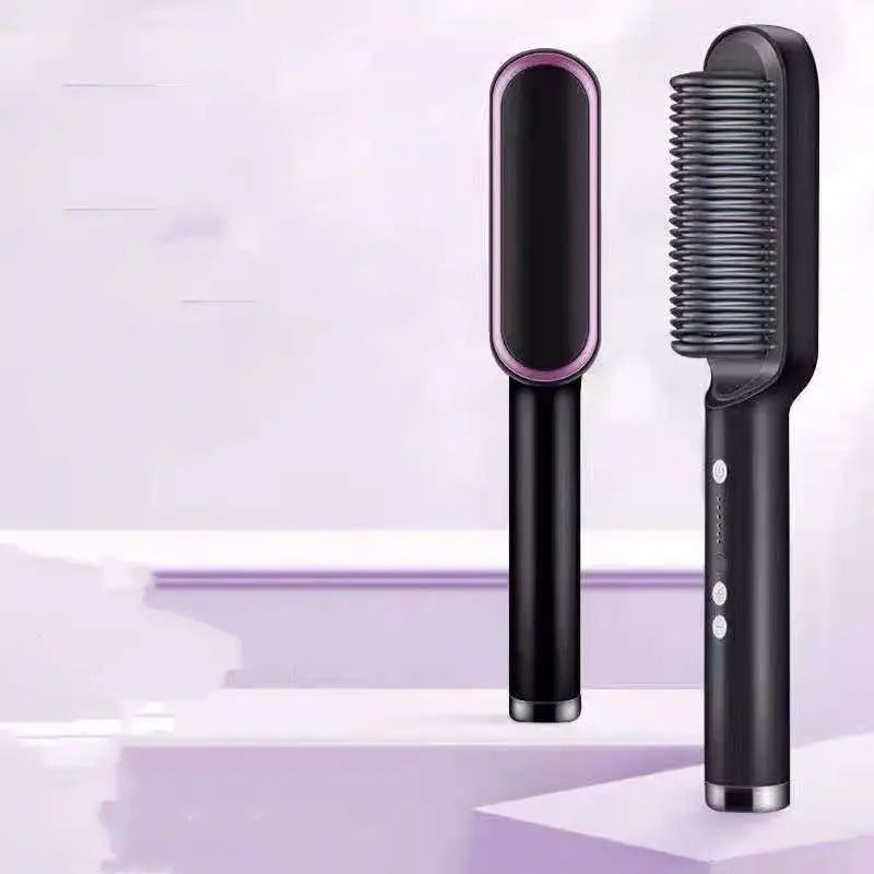 Anti Scald Hair Straightening Comb with Intelligent Temperature Control A Black / EU / With box