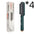 Anti Scald Hair Straightening Comb with Intelligent Temperature Control 4pcs Green / US / With box