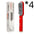 Anti Scald Hair Straightening Comb with Intelligent Temperature Control 4pcs Red / US / With box