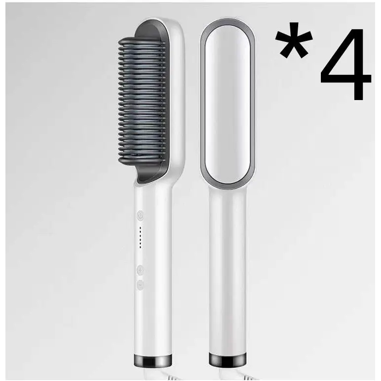 Anti Scald Hair Straightening Comb with Intelligent Temperature Control 4pcs White / US / Opp pack