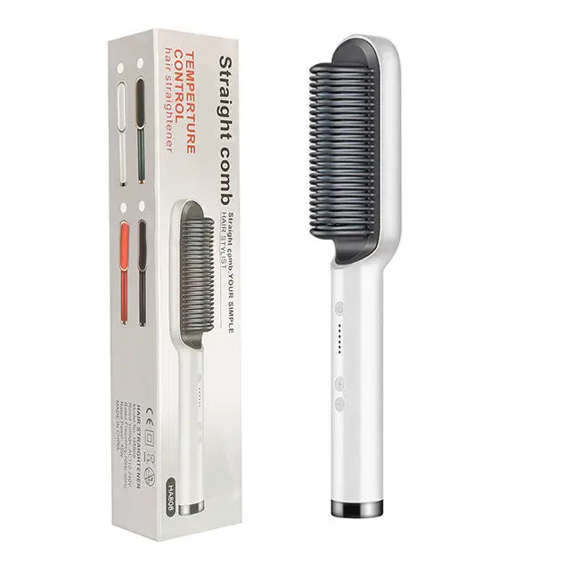 Anti Scald Hair Straightening Comb with Intelligent Temperature Control White / EU / With box