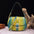 Armpit Chic: Handheld Crossbody Baguette Bag - PG870 1 Blue Plus Yellow