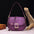 Armpit Chic: Handheld Crossbody Baguette Bag - PG870 Dark Purple