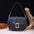 Armpit Chic: Handheld Crossbody Baguette Bag - PG870 Sapphire Blue